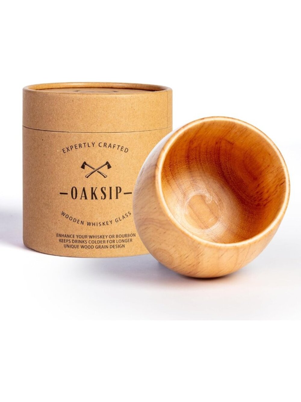 Handcrafted Wooden Bourbon Glass | Unique Whiskey Gift for Men | Perfect for